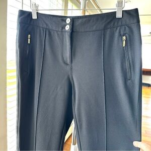 Alfani Black Trousers, mid-rise, narrow leg, stretch jersey knit fabric